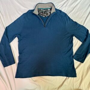 Robert Graham Blue Quarter-Zip Pullover – Men’s 2XL – 100% Cotton